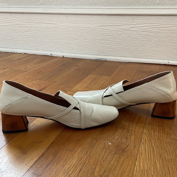 Chiko White Custom Made Square Toe Heels - Picture 4 of 9